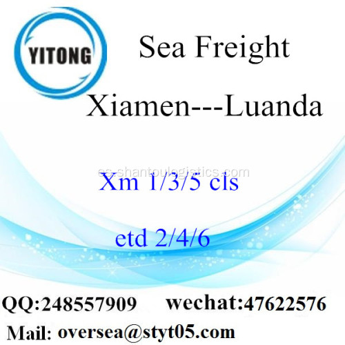 Puerto de Xiamen LCL consolidación a Luanda